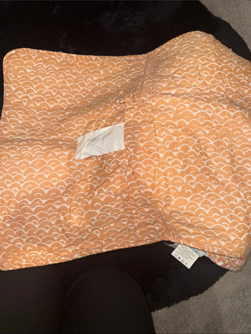 Sigrid Olsen Coral & Peach Cotton Quilted Throw Queen Sz